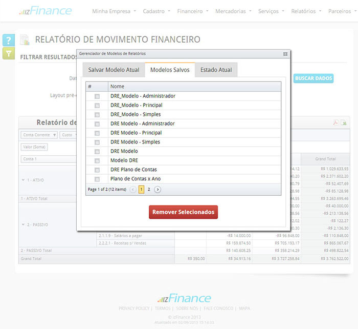 Tela de Relatório de Movimento Financeiro - Imagem 7