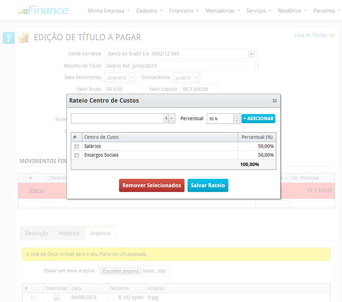 Tela de Título a Pagar - Imagem 5
