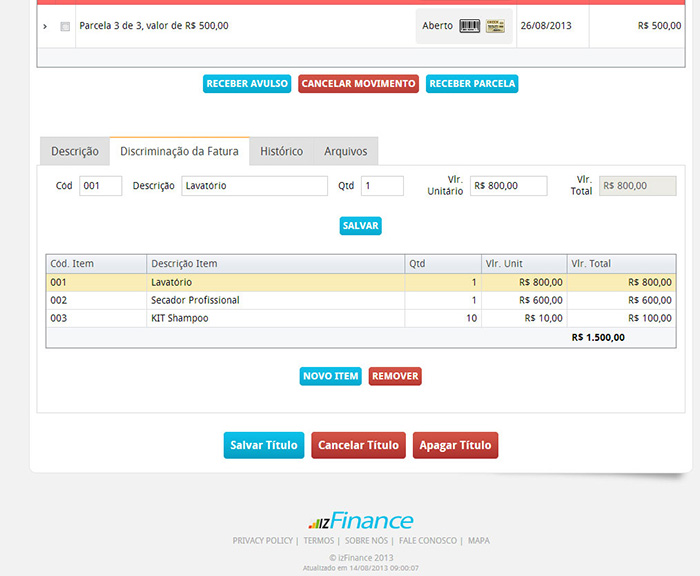 Tela de Título a Receber - Imagem 5