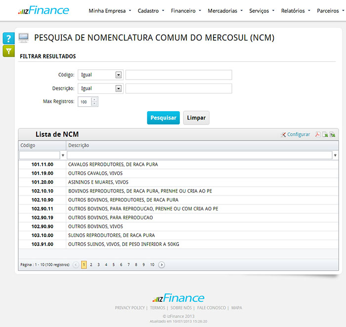 Tela de Tributação - Imagem 1